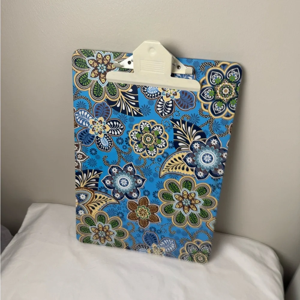 NEW Vera Bradley Bali Blue Clipboard And Note Pad Set